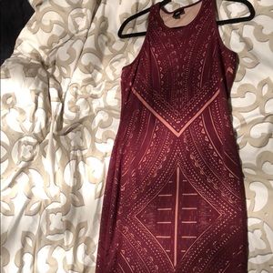 Burgundy dress worn once